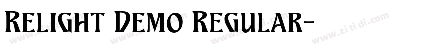 Relight Demo Regular字体转换